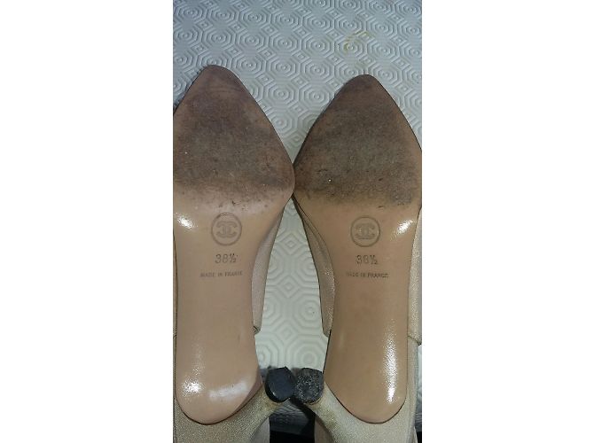 Chanel Tacones Beige - vista 4