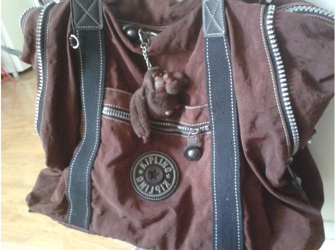 Autre Marque Borsa Tote Kipling Marrone Scuro Poliammide - vista 2