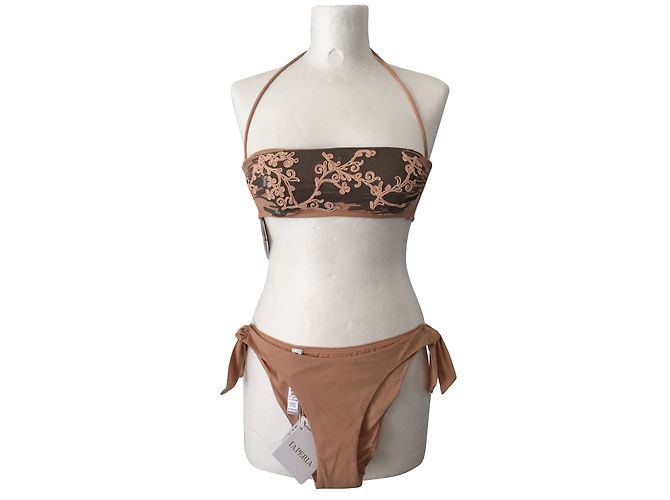 La Perla Bikini Beige mit Pailletten - Ansicht 2