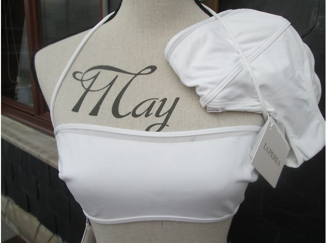 La Perla High Waist Bikini Oberteil Weiß - Ansicht 4