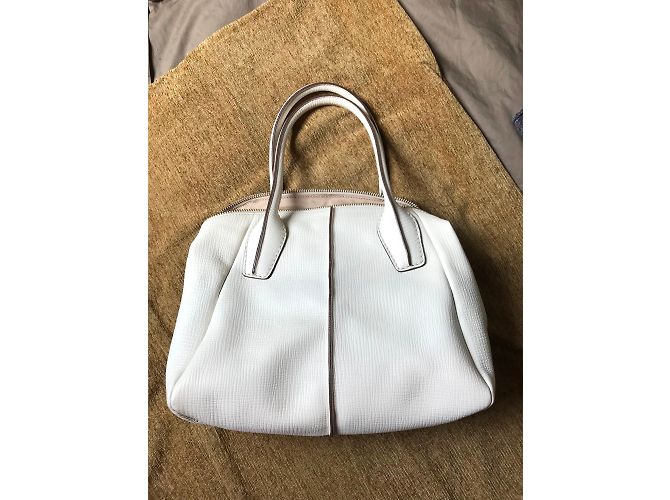 Borsa Tod's D. Bag in pelle eggshell Bianco sporco - vista 10