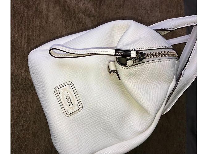 Borsa Tod's D. Bag in pelle eggshell Bianco sporco - vista 11