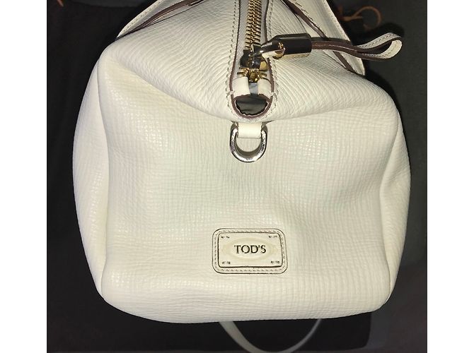 Borsa Tod's D. Bag in pelle eggshell Bianco sporco - vista 7