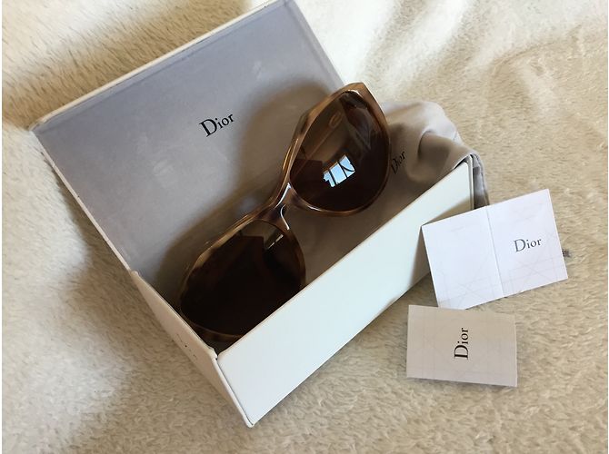 Occhiali da sole Christian Dior Oversize Taupe Marrone chiaro - vista 2