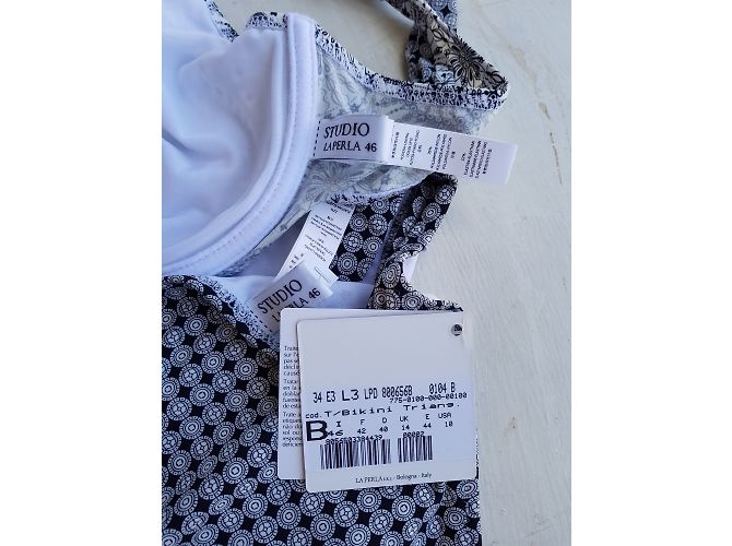La Perla Badeanzug schwarz weiß Polyamid Größe 46 - Ansicht 3