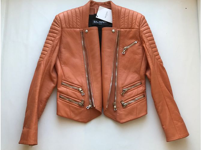 Balmain Quilted leather biker jacket - view 4