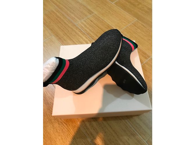 Loeffler Randall Sneaker schwarz Textil mit bunten Streifen - Ansicht 3