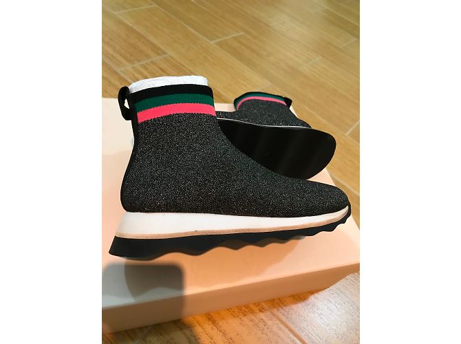 Loeffler Randall Sneaker schwarz Textil mit bunten Streifen - Ansicht 5