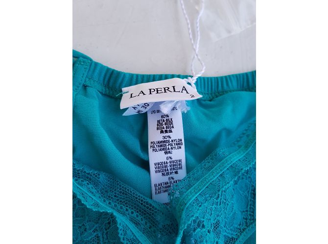 Braguitas de encaje de seda La Perla verde - vista 3