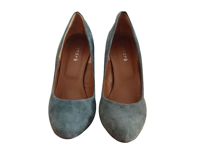 Autre Marque Grüne Pumps aus Hirschleder 9 cm Absatz Größe 38 - Ansicht 2