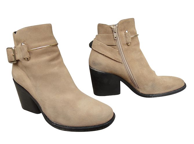 Botines Balenciaga Beige de Ante Talla 38 - vista 2