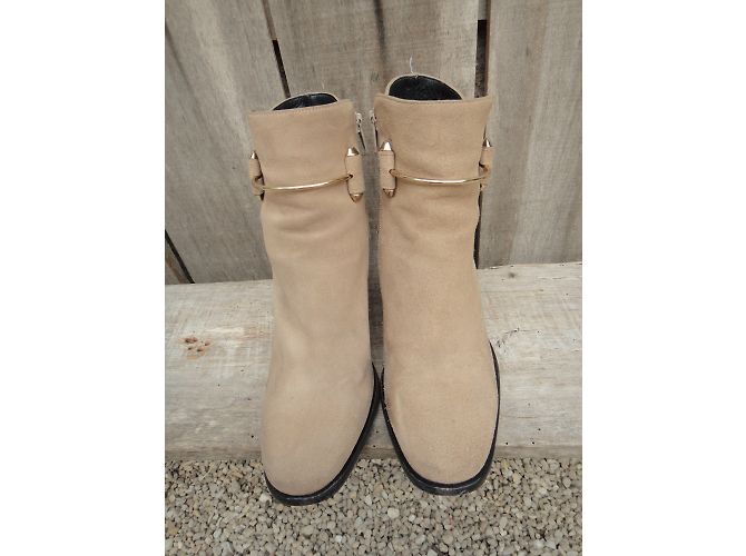 Botines Balenciaga Beige de Ante Talla 38 - vista 4