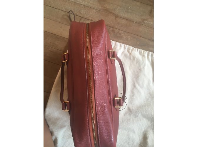 Borsa a mano Hermès Plume in pelle rame - vista 6