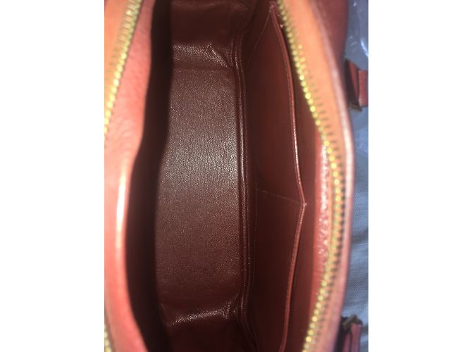 Borsa a mano Hermès Plume in pelle rame - vista 8