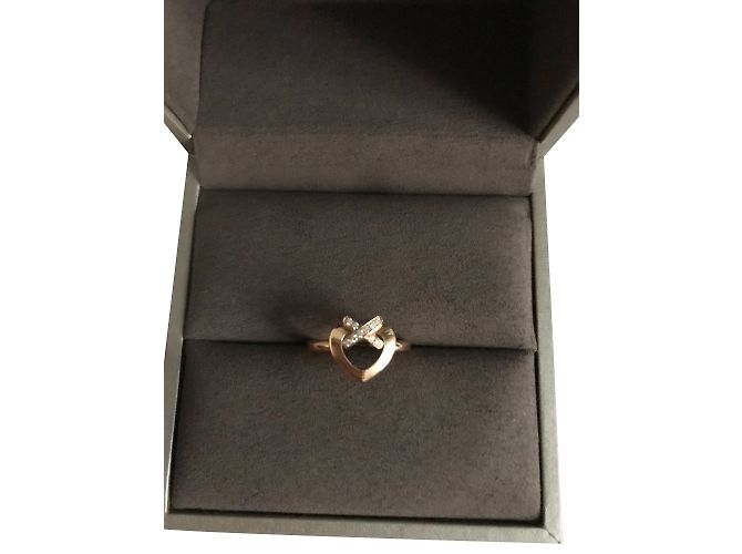 Anello Chaumet Liens in oro e diamanti a cuore D'oro - vista 2