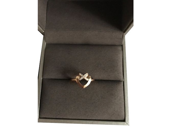 Anello Chaumet Liens in oro e diamanti a cuore D'oro - vista 2