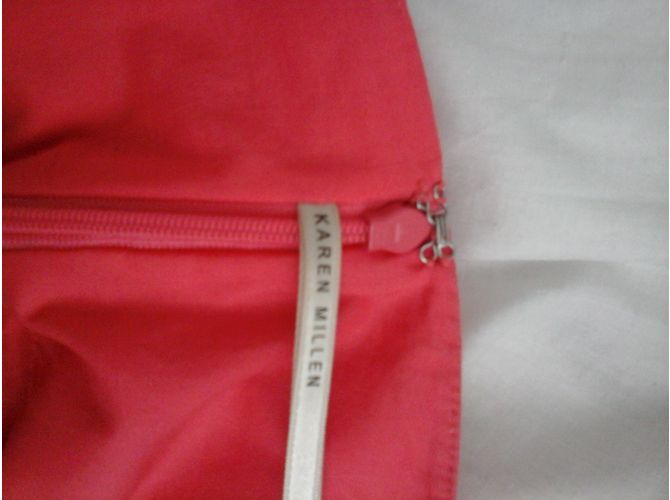 Vestido Karen Millen de encaje y algodón coral - vista 5