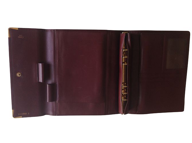 Cartier Valigetta in pelle rosso scuro Bordò - vista 2
