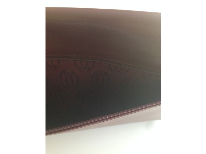 Cartier Valigetta in pelle rosso scuro Bordò - vista 4