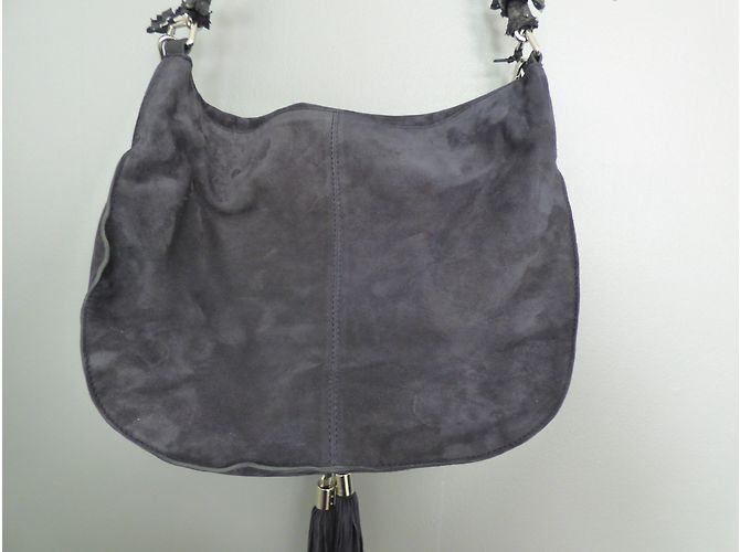 Borsa Messenger Ikks Blu Pelle Effetto Velluto - vista 13