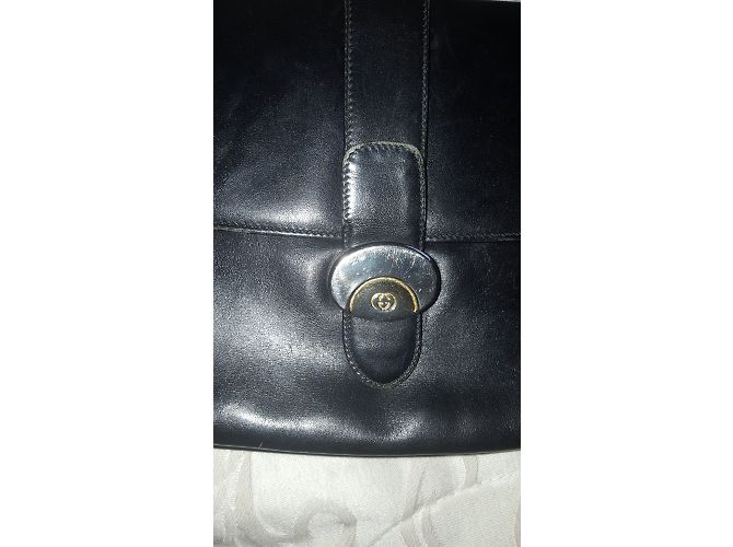 Pochette Gucci in pelle nera Nero - vista 10