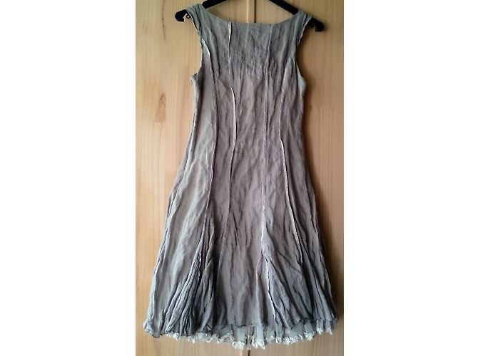 Autre Marque Completo Abito e Bolero DP Jeans in Seta Khaki Cachi - vista 4