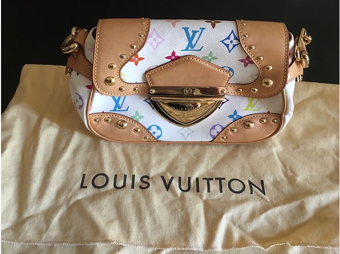 Louis Vuitton Sac à main Maryline Blanc Multicolore - vue 6
