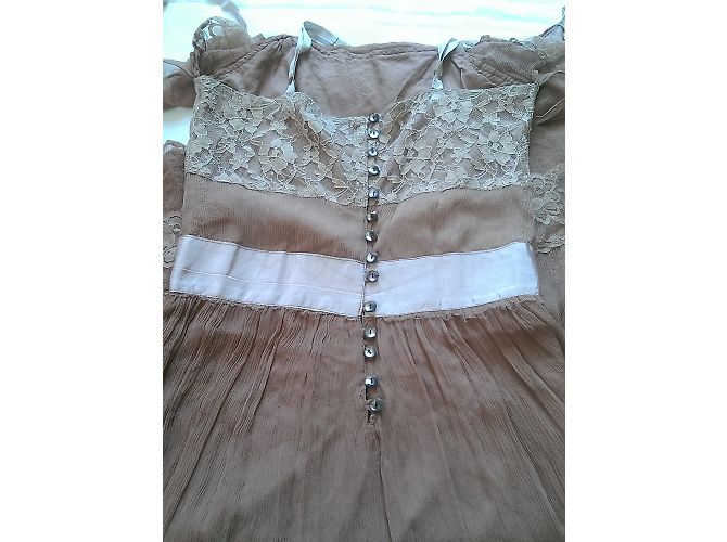 Vestido de seda y encaje Les Petites Rosa - vista 11
