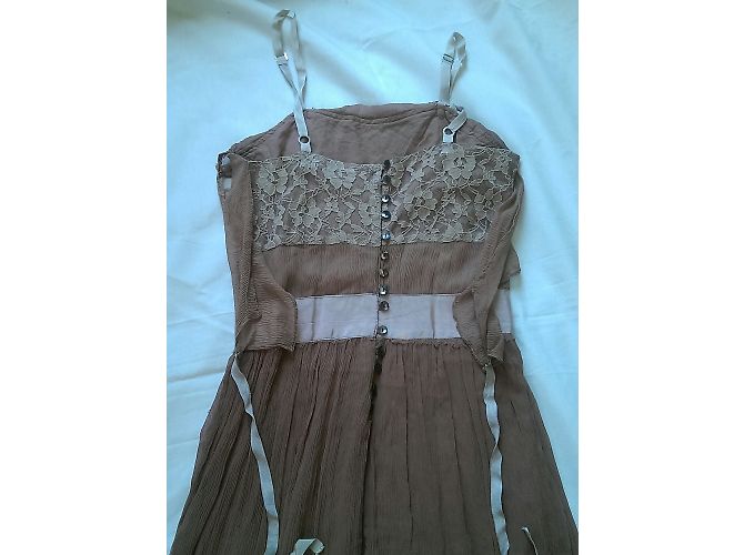 Vestido de seda y encaje Les Petites Rosa - vista 3