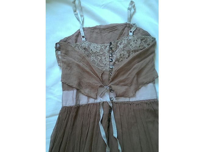Vestido de seda y encaje Les Petites Rosa - vista 4