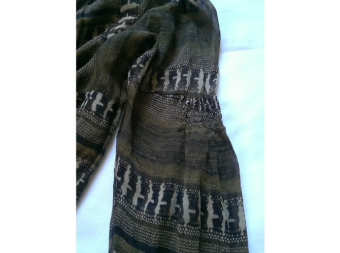 Camicetta di seta Diane Von Furstenberg Marrone Khaki Cachi - vista 5