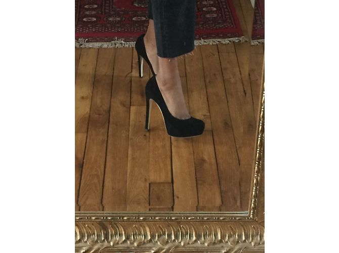 Décolleté Christian Dior in pelle d'agnello nera Nero - vista 2