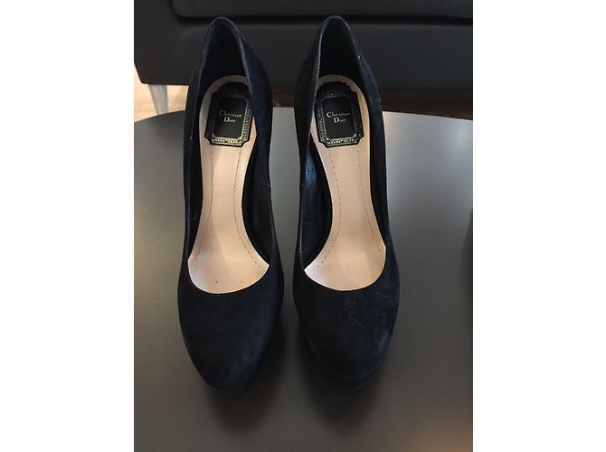 Décolleté Christian Dior in pelle d'agnello nera Nero - vista 3