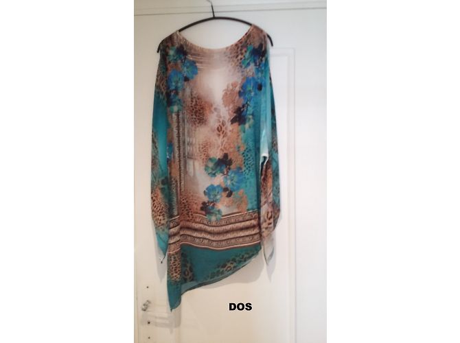 Autre Marque Vestido assimétrico BOHOCHIC com pérolas e strass Multicor - vista 2