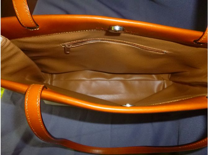 Autre Marque Borsa a tracolla KESSLORD in lino grezzo e pelle Oro - vista 5