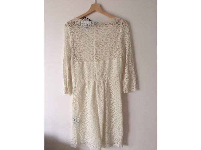 The Kooples Guipure Spitzenkleid Creme Roh - Ansicht 3