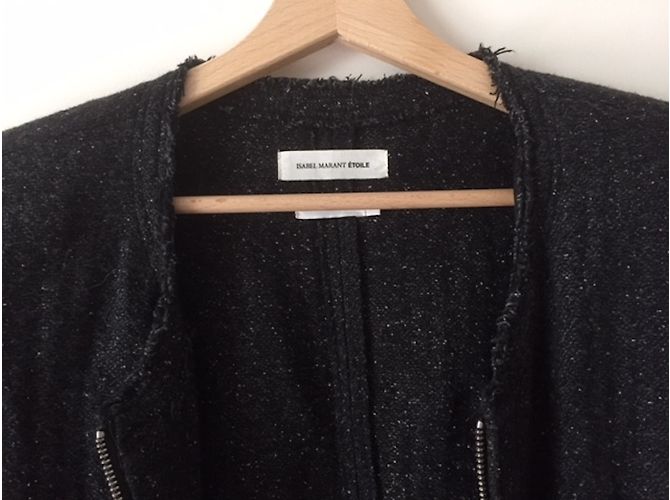 Giacca Isabel Marant N ° 1501 nera in cotone e lino Nero - vista 2