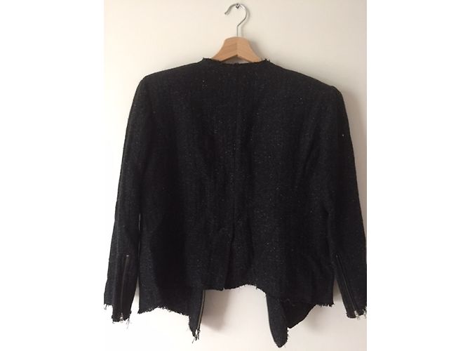 Giacca Isabel Marant N ° 1501 nera in cotone e lino Nero - vista 4