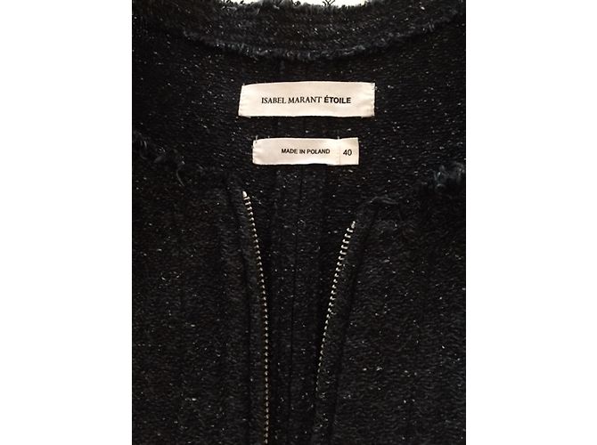Giacca Isabel Marant N ° 1501 nera in cotone e lino Nero - vista 6