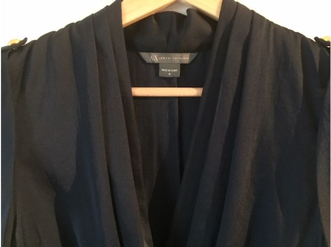 Vestido sin mangas Armani Exchange de algodón azul marino - vista 3