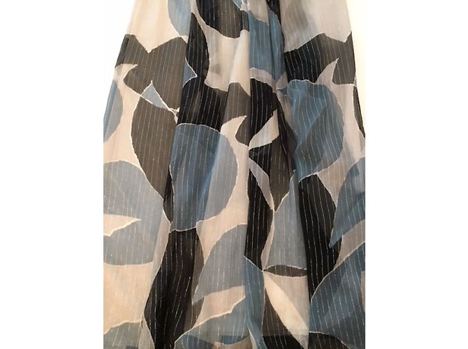 Bcbg Max Azria Trägerloses Maxikleid aus Seide Blau Weiß Mehrfarben - Ansicht 7