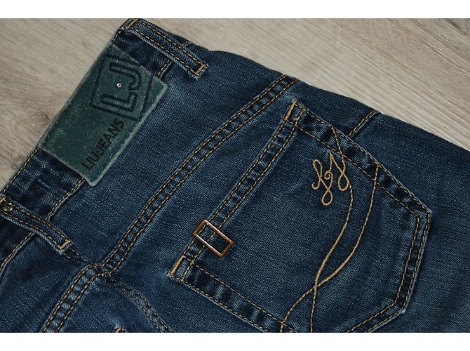 Jeans Liu.Jo Bottom Up Blu Cotone - vista 3