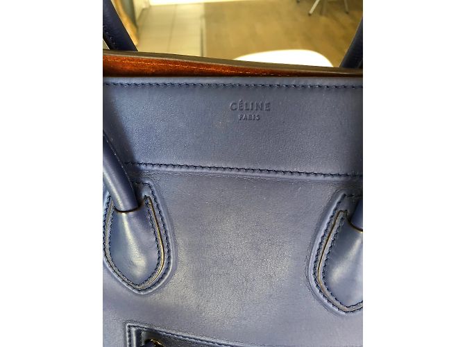 Céline Luggage Phantom Leather Bag Indigo - view 3