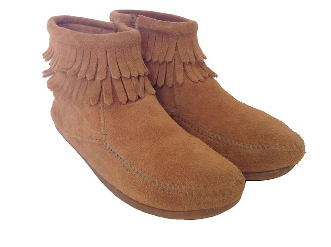 Botines Minnetonka de gamuza marrón Castaño - vista 2