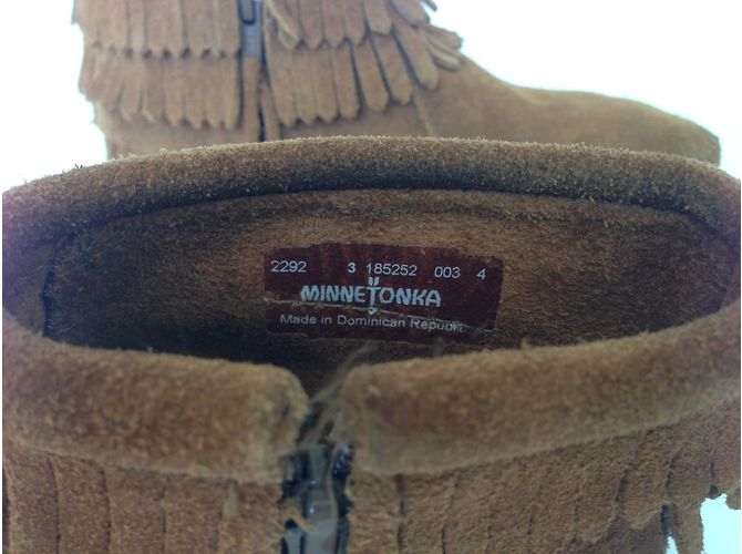 Botines Minnetonka de gamuza marrón Castaño - vista 5