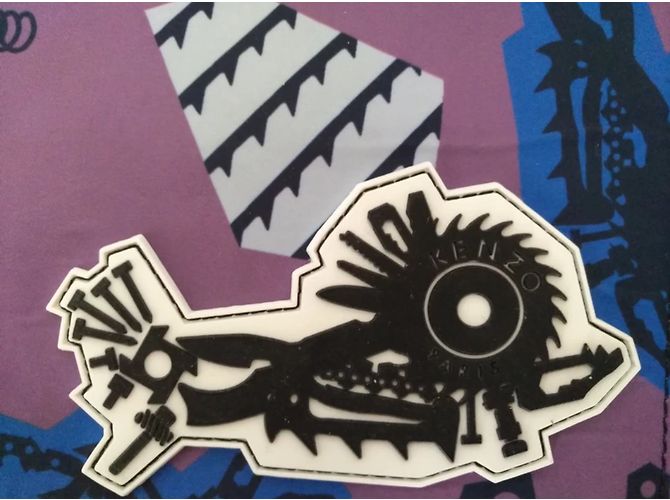 Clutch Kenzo Monster Tools Viola Gialla Porpora Giallo - vista 4