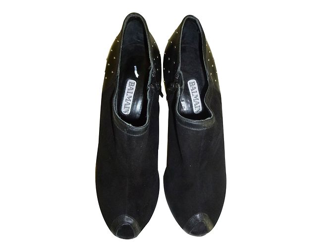 Décolleté Pierre Balmain in pelle scamosciata nera Taglia 39 Nero - vista 2