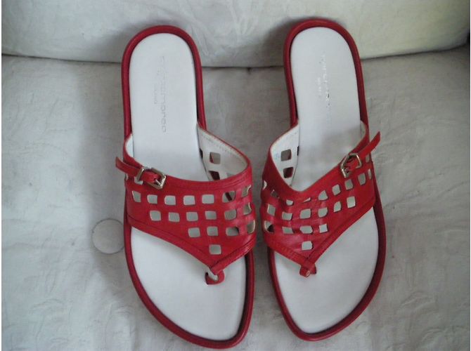 Autre Marque Sandali in pelle rossi 38 IT Rosso - vista 5