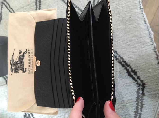 Burberry Black Grained Leather Wallet - view 5
