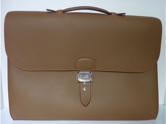 Hermès Sac à Dépêche Doré - vue 3
